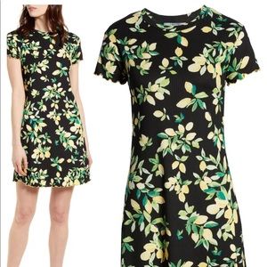 Lemon Print Lettuce Edge Minidress size XS